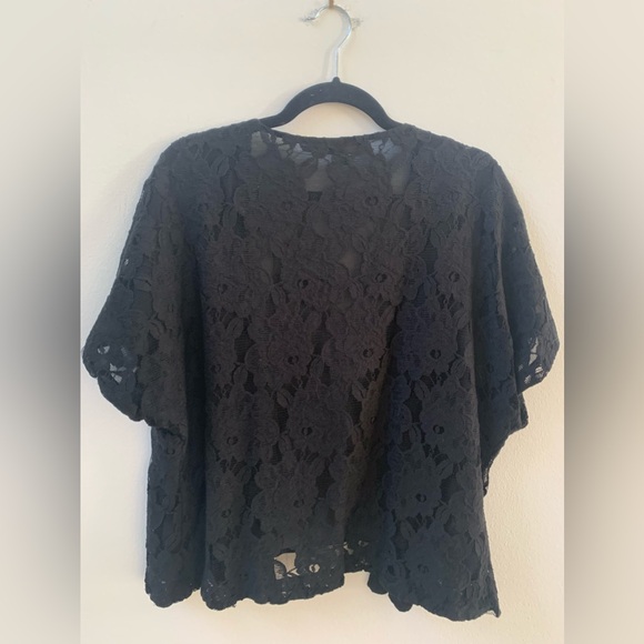 SZ S/P Forever 21 (Love 21) Black Lace Top - Picture 2 of 6